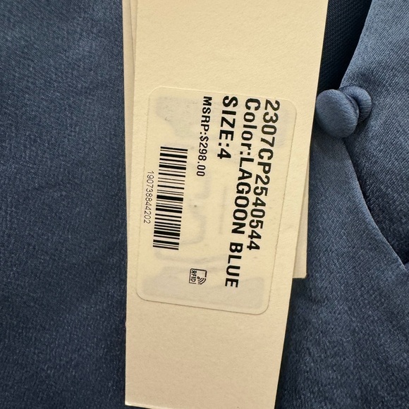 Veronica Beard Rahi Satin Wrap-Effect Top Lagoon Blue Size 4 - Picture 5 of 9